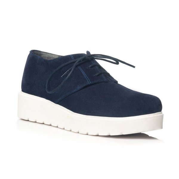 Pantofi piele intoarsa Paige Bleumarin - sau Orice Culoare